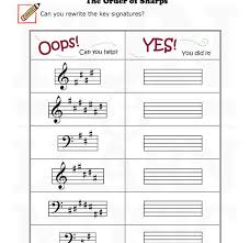 Fun And Learn Music Music Worksheets Order Of Sharps Music Worksheets Teaching Music Learn Music