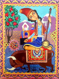 Horovel Folk Art Painting Ararat Kemenche Music Ox Russian Armenian Artist Ebay Folk Art Painting Art Painting