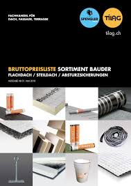 Bei voller wassersättigung wiegt der gründach Bruttopreisliste Sortiment Bauder By Die Gestalter Issuu