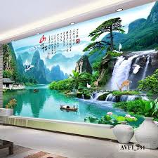Gambar pemandangan danau dan pegunungan. Jual Wallpaper Dinding Custom 3d Air Terjun Wallpaper Custom Motif Alam Jakarta Selatan Wallpaper Custom Murah Tokopedia