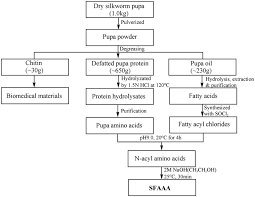 Flow Chart Of Synthesis Of Sfaaa Surfactant From Silkworm