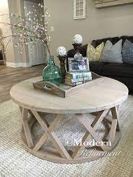 Stunning Handmade Rustic Round Farmhouse Coffee Table Just The Right Accent Piece To Farmhouse Coffee Table Decor Coffee Table Farmhouse Farmhouse Table Decor