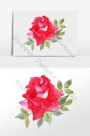 Watercolor Red Rose Png Images Psd Free Download Pikbest Watercolor Red Red Rose Png Red Rose Flower