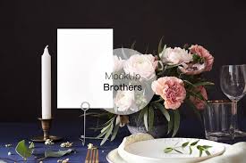 Wedding Table Number Mockup Card Table Wedding Wedding Table Numbers Wedding Table