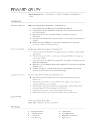 restaurant/bar manager resume examples