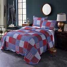 Check spelling or type a new query. Buy Red Blue Plaid Quilt Full Queen Size Patchwork Bedspread Country Quilt Blue White Plaid Bedspread Reversible Plaid Printed Quilt Mens Lightweight Coverlet Set Plaid Quilts 2 Pillow Shams Online In Indonesia B07dwmkbsy