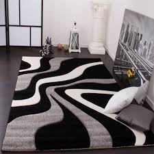 Wohnzimmer in grau und schwarz einrichten tipps und tricks. Designer Teppich Mit Konturenschnitt Wellen Kaufland De