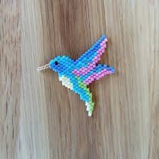 Petit Colibri Brickstitch Lebrickstitch Miyuki Miyukiaddict Jenfiledesperlesetjassume Colibri Lili Azalee Goruntuler Ile Boncuk Boncuk Desenleri Boncuk Isi
