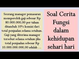 Soal matematika aljabar smp kelas 7 kunci dunia. Soal Cerita Materi Relasi Dan Fungsi Jawabanku Id