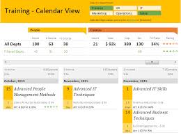 Excel Template Employee Training Tracker Calendar