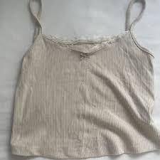 Urban outfitters long sleeve crop top with lace... | Depop