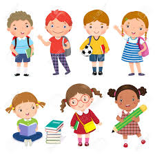 Then we start singing the song and remove one monkey one by one (as they fall off the bed) while changing the number cards, until there are zero monkeys left. Back To School Set Of School Kids In Education Concept Royalty Free Cliparts Vectors And Stock Illustration Image 57753758