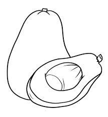 Avocado coloring pages are a fun way for kids of all ages to develop creativity, focus, motor skills and color recognition. Avocado And A Half 2 Coloring Page Free Printable Coloring Pages For Kids
