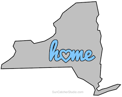 New york city was the first capital of the united states after the constitution was ratified in 1788. New York Map Home Heart Outline Shape State Stencil Clip Art Scroll Saw Pattern Printable Downloadable F Map Of New York Scroll Saw Patterns Printable York Map