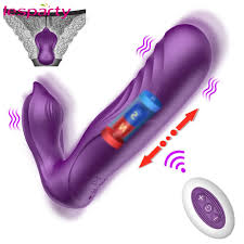 10 Thrusting & 10 Vibration Modes Wearable Vibrator with Remote Control