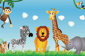 Cute Animals Kids Wallpaper Mural Custom Made To Suit Your Wall Size By The Uk S No 1 For Wall Murals Custom Kids Wallpaper Animal Wallpaper Cartoon Animals