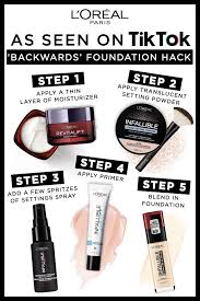 L Oreal Paris As Seen On Tiktok Foundation Hack Flawless Skin Makeup Makeup Tips Foundation Foundation Tips