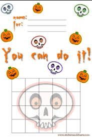 Free Printable Halloween Sticker Charts Halloween Stamp