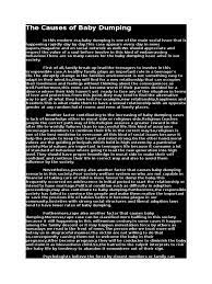 It leads to serious water pollution, which may result in severe water scarcity for people who rely on those water bodies for the water supply. The Causes Of Baby Dumping Adolescence Adoption