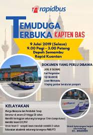 Senarai jawatan kosong jan 2021. Lrt Salak Selatan On Twitter Jawatan Kosong Rapidkuantan Temuduga Terbuka Untuk Kapten Bas Pada 9 Julai 2019 Selasa Untuk Keterangan Lanjut Sila Rujuk Iklan Di Bawah Https T Co U7kidfgsvb
