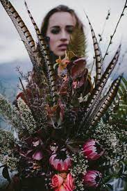 Mountaintop Editorial In Queenstown Feather Wedding Boho Wedding Flowers Boho Wedding Bouquet