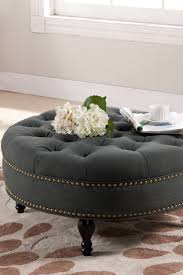 This one even comes with organizational. Baxton Palfrey 35 25 Tufted Round Cocktail Ottoman Wayfair