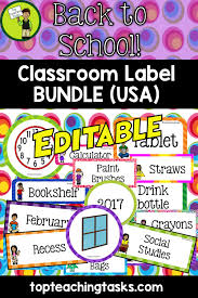Our Classroom Label Bundle Is For Creating An Engaging Classroom Design At A Discounted Price The Editable L Classroom Labels Homeschool Programs Teacher Help