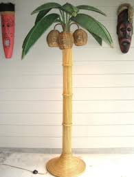 Ebay Rare Rattan Coco Palm Floor Lamp Tiki Central Bamboo Floor Lamp Tree Floor Lamp Tiki