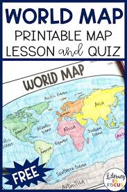 Printable World Map Worksheet And Quiz World Map Printable Map Activities Free Printable World Map