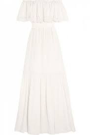 فستان مكشوف الاكتاف من Temperley London White Off Shoulder Dress White Evening Dress White Boho Dress
