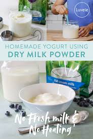 Make Probiotic Yogurt Anytime With Dry Milk Powder Recipe Using Milk Milk Powder Recipe Probiotic Yogurt