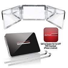 Self Cut System Perfecting Self Grooming Black Lambo 3 Way Mirror With Free Educational Mobile App