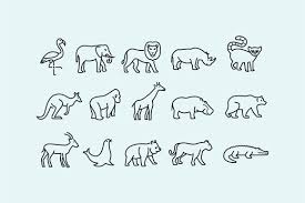 15 Zoo Animal Icons Animal Icon Zoo Animals Animal Outline