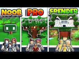 Roblox Noob Vs Pro Vs Robux Spender Family Tree House Build Challenge In Bloxburg Youtube Family Tree House Tree House Family Tree