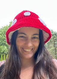 Mushroom hat inspired by snail shell necklaces