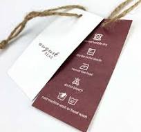 Customizable Garment Accessories Hang Tag - White Matte Paper