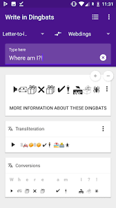 Is a series of dingbat characters that represent letters as a series of symbols. Gaster Dingbats Wingdings Translator Keyboard By Black Envelope Google Play United States Searchman App Data Information