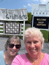 We hopped again today and found the elusive bunny at Bird n Hand Fabrics.