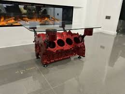 Offered as part of collector's motor cars. Candy Red V8 Engine Block Coffee Table Ebay