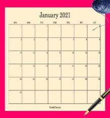 Download this annual blank calendar template for 2021 in a landscape format document. Free Download January 2021 Printable Calendars