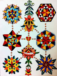 Old School Flower Design Tattoo Flash Mandalas Tatuajes Tradicionales Dibujo De Sol