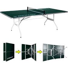 Dunlop Mid Size 96 Ez Fold Indoor Outdoor Portable Table Tennis 100 Pre Assembled Green Walmart Com Portable Pool Table Outdoor Table Tennis Table Dining Table With Storage