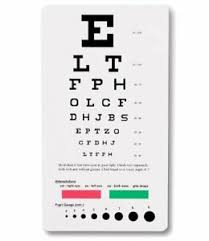 Details About Pocket Sized Eye Chart Measuring Visual Acuity Snellen Device Vision Assessment