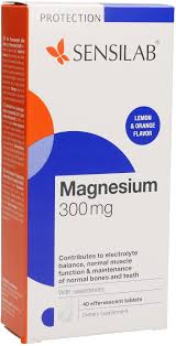 Magnesium 300mg 40 Effervescent Tablets Sensilab Vitalabo Online Shop Europe
