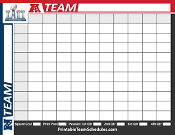 Superbowlsquares Super Bowl Boxes Template In 2019