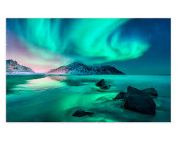 Lightcrafters creates modern contemporary wall sconces in copper, stainless steel, mica & art glass. Large Nothern Lights Canvas Print Original Landscape Poster Nature Photo Modern Wall Art Contemporary Art Custom Print For Living Room Digital Prints Art Collectibles Vadel Com