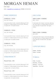 Our resume templates will help you easily and quickly create the perfect resume for your ideal here are some general guidelines for what a basic resume template contains so that you can get a better. Basic Cv Templates For Word Land The Job With Our Free Templates