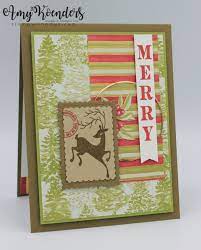 The content in this blog is the sole responsibility of mary fish as an independent stampin' up! Stampin Up Festive Post Merry Card With Video Tutorial Paper Crafts Cards Stampin Up Christmas Cards Cards