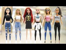 Play Doh Ripped Jeans Sport Dress Disney Princess Ariel Rapunzel Mulan Barbie Youtube Disney Dresses Diy Barbie Clothes Sport Dress