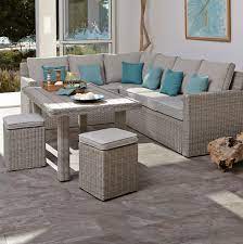 Praslin Beige White 7 People Garden Coffee Set Rooms Diy At B Q Garden Furniture Sets Cushions On Sofa Replacement Sofa Cushions